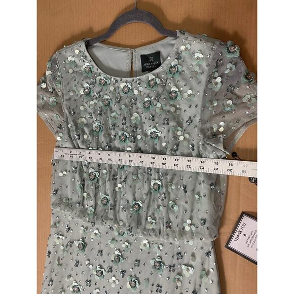 NWT ADRIANNA PAPELL DRESS 10 GREEN MOTHER OF BRIDE BRIDESMAID EVENING FORMAL - Picture 14 of 16
